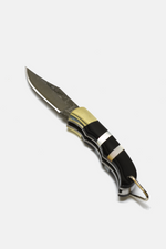 Ox-Horn with Pearls Striped Inlay Folding Knife