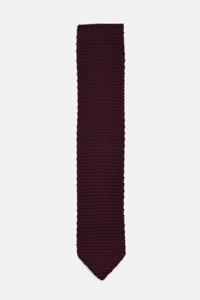 Burgundy 3" Knit Tie