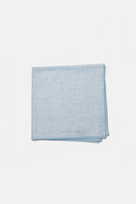 Light Blue Linen Pocket Square