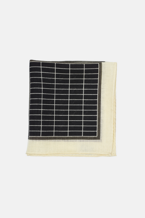 4 Sided Smiley Face and Window Pane Pocket Square