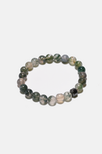 Moss Agate + Hematite Bracelet