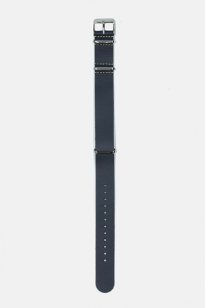 18mm // 20mm Navy Leather Nato Strap