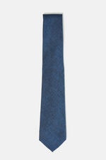 Navy Linen Tie