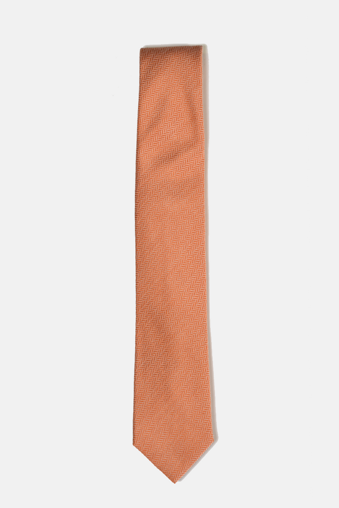 Orange Herringbone Tie
