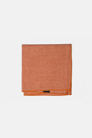 Orange Linen Pocket Square