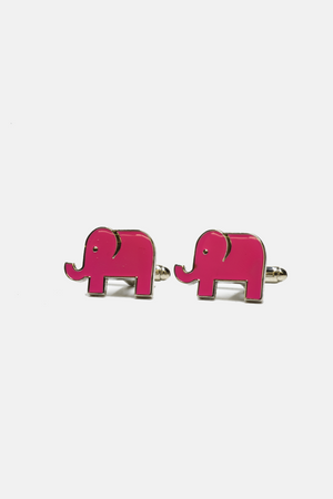 Pink Elephant Cufflinks