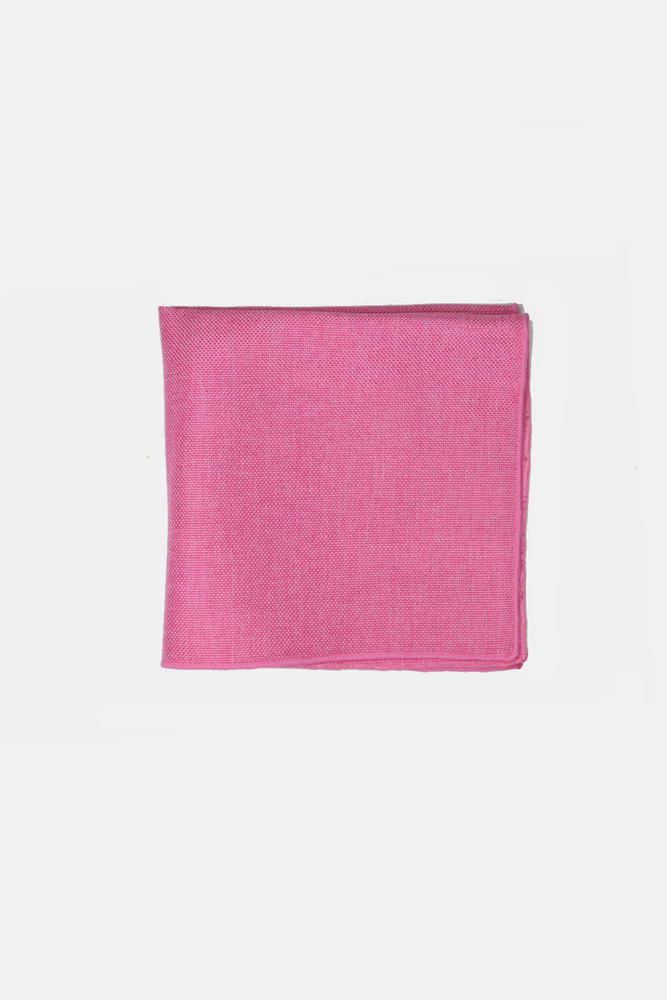Pink Linen Pocket Square