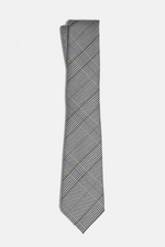 Grey Plaid Tie