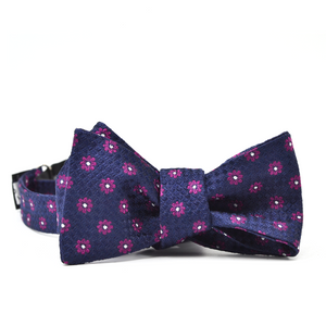 Purple Floral Dots Bow Tie