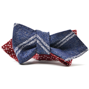 Red Confetti // Striped Reversible Bow Tie
