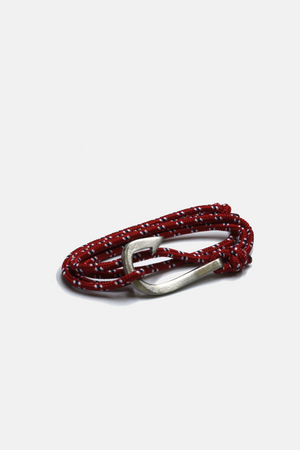 Red Paracord Steel Fish Hook Bracelet