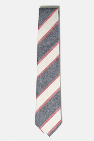 Red White Blue Linen Tie
