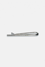 Polished Steel Slip On Tie Clip