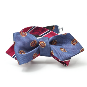 Paisley // Striped Reversible Bow Tie