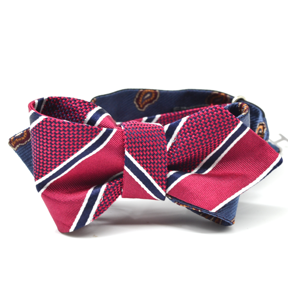 Paisley // Striped Reversible Bow Tie