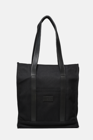 Black Twill Canvas Tote Bag