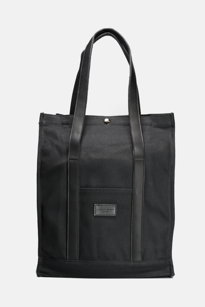Black Twill Canvas Tote Bag