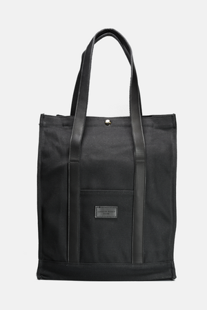 Black Twill Canvas Tote Bag