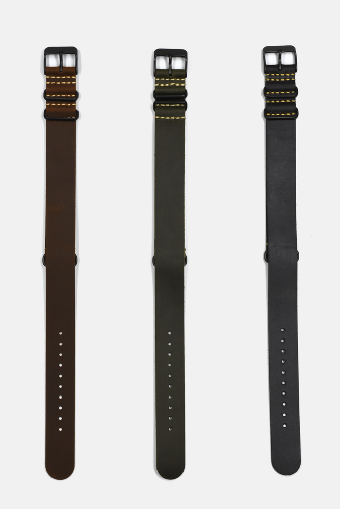 18mm Assorted Leather Nato Straps