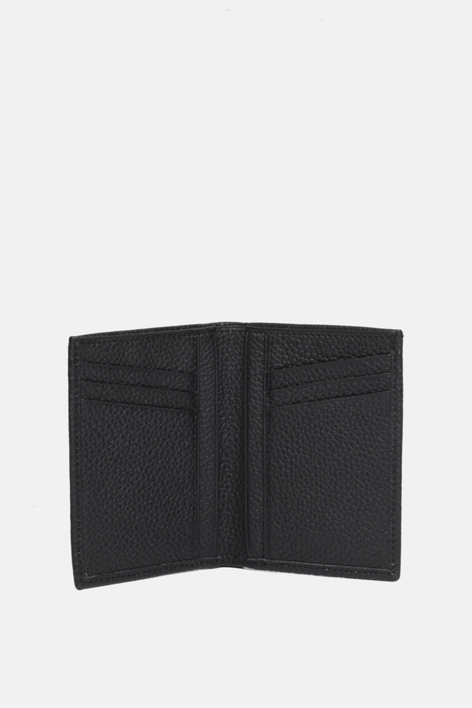 Vertical Pebble Grain Bill-fold Wallet