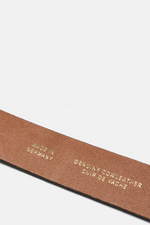 Wide Dark Brown Leather with Brass Buckle Belt